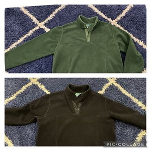 Mens LL Bean Fleece Bundle Green & Black XL TALL